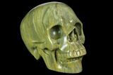 Realistic, Polished Butter Jasper Skull #150943-1